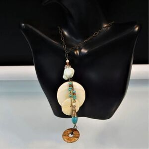 Vintage Iris Lane Necklace 1980s Designer Signed Beach Boho One of a Kind
